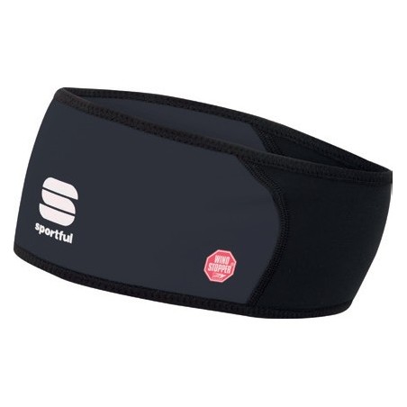 тёплая повязка Sportful Windstopper Headband чёрно-антрацитовая